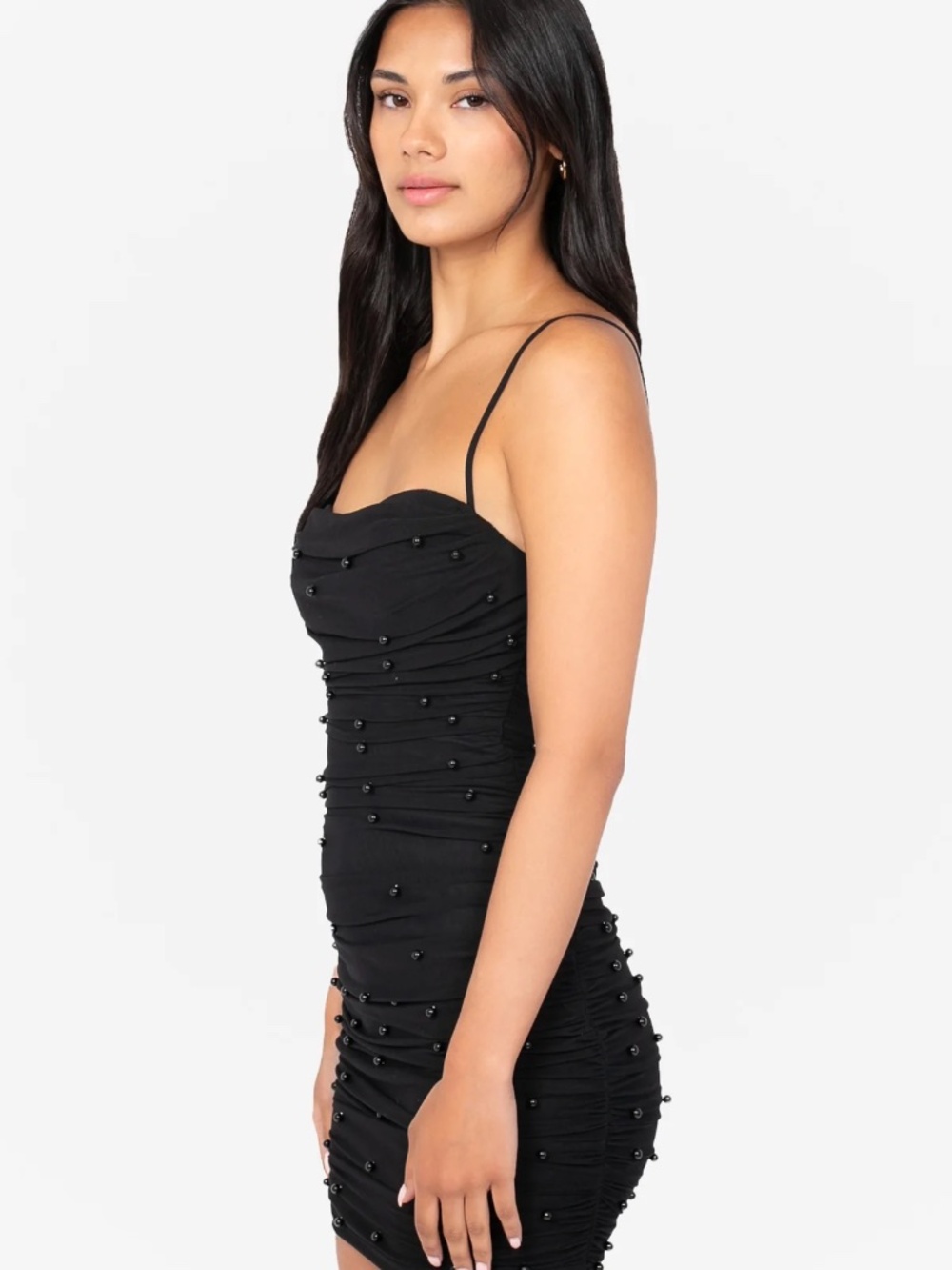 Noel Pearl Meshed Mini Dress